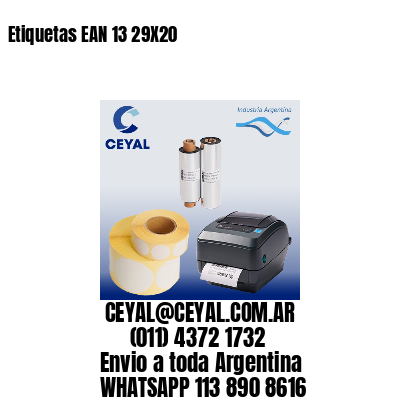 Etiquetas EAN 13 29X20