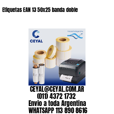 Etiquetas EAN 13 50×25 banda doble