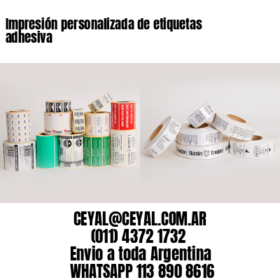 Impresión personalizada de etiquetas adhesiva