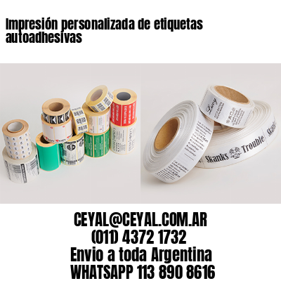 Impresión personalizada de etiquetas autoadhesivas