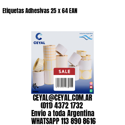 Etiquetas Adhesivas 25 x 64 EAN