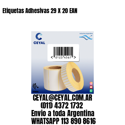 Etiquetas Adhesivas 29 X 20 EAN