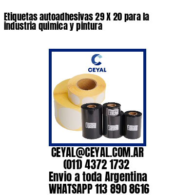 Etiquetas autoadhesivas 29 X 20 para la industria quimica y pintura