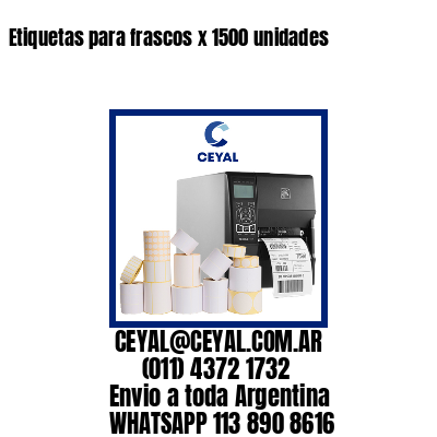 Etiquetas para frascos x 1500 unidades