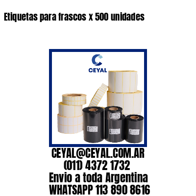 Etiquetas para frascos x 500 unidades