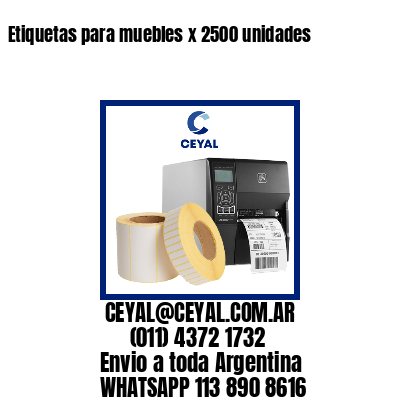 Etiquetas para muebles x 2500 unidades