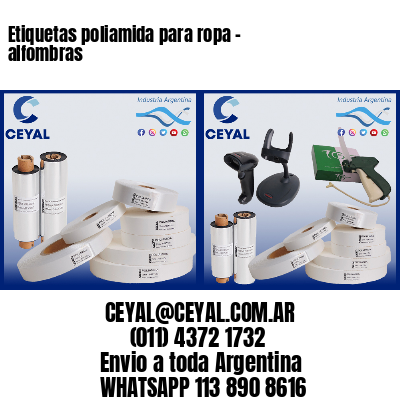 Etiquetas poliamida para ropa – alfombras