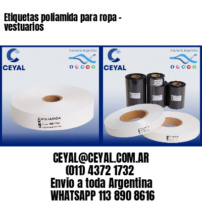 Etiquetas poliamida para ropa – vestuarios