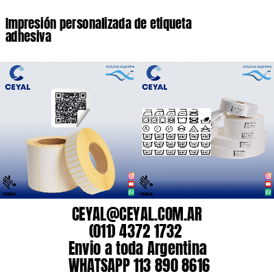 Impresión personalizada de etiqueta adhesiva