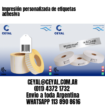 Impresión personalizada de etiquetas adhesiva
