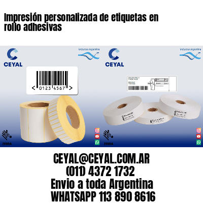 Impresión personalizada de etiquetas en rollo adhesivas