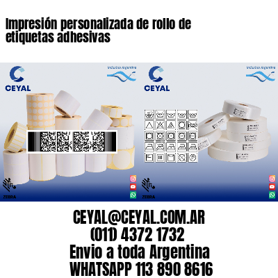 Impresión personalizada de rollo de etiquetas adhesivas