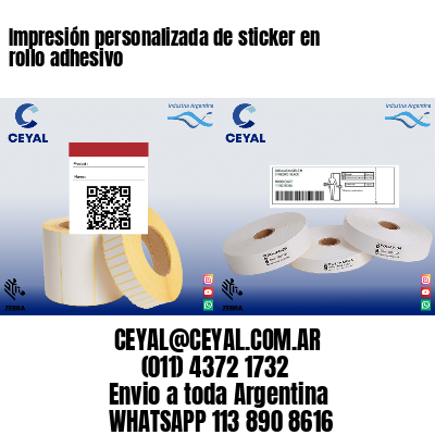 Impresión personalizada de sticker en rollo adhesivo