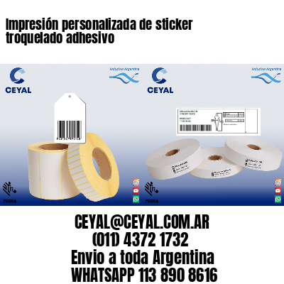 Impresión personalizada de sticker troquelado adhesivo