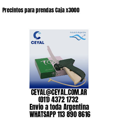 Precintos para prendas Caja x3000