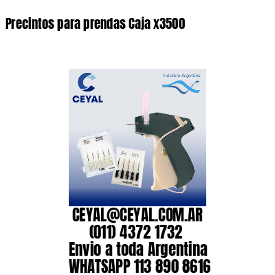Precintos para prendas Caja x3500