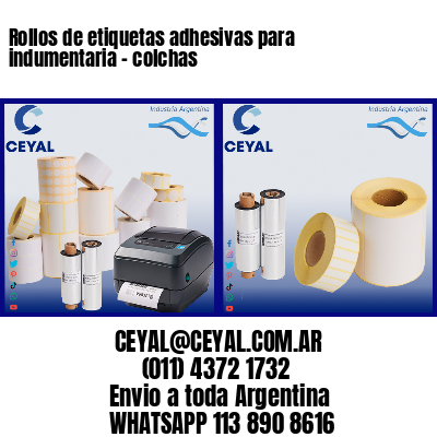 Rollos de etiquetas adhesivas para indumentaria – colchas