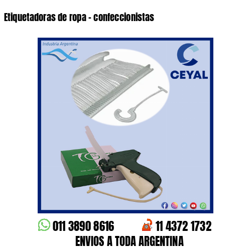 Etiquetadoras de ropa – confeccionistas