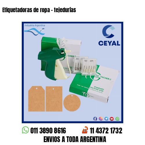 Etiquetadoras de ropa – tejedurías