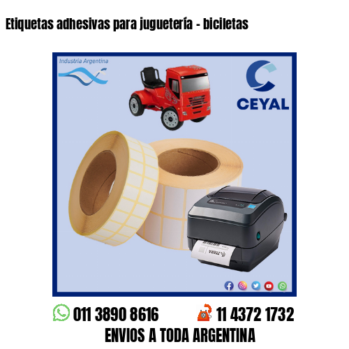 Etiquetas adhesivas para juguetería – biciletas