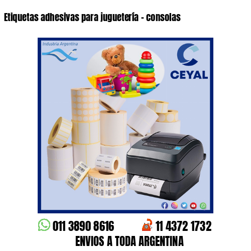 Etiquetas adhesivas para juguetería – consolas