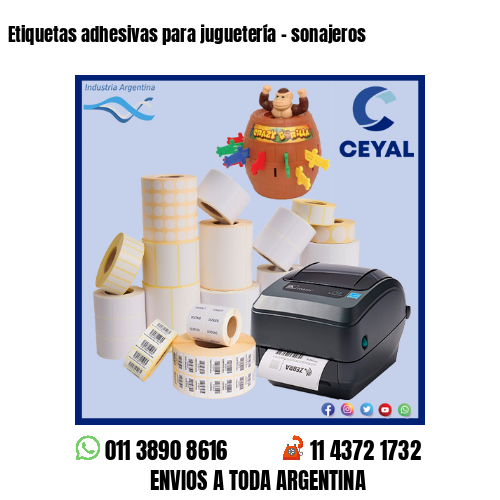 Etiquetas adhesivas para juguetería – sonajeros