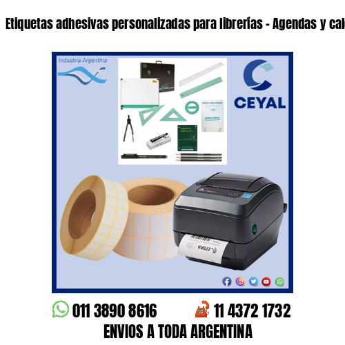 Etiquetas adhesivas personalizadas para librerías – Agendas y calendarios
