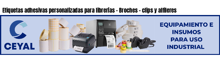 Etiquetas adhesivas personalizadas para librerías - Broches - clips y alfileres