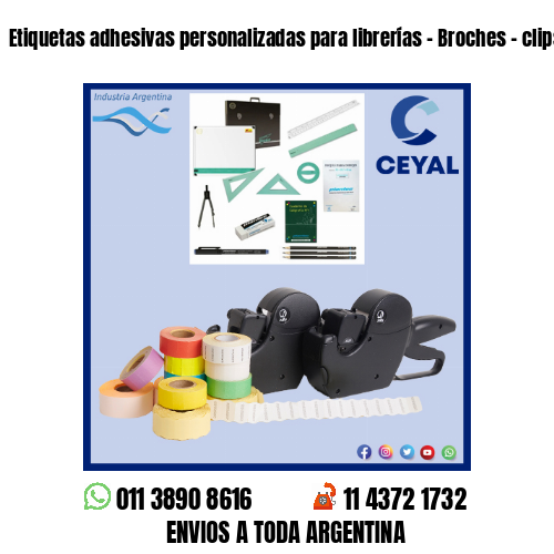Etiquetas adhesivas personalizadas para librerías – Broches – clips y alfileres