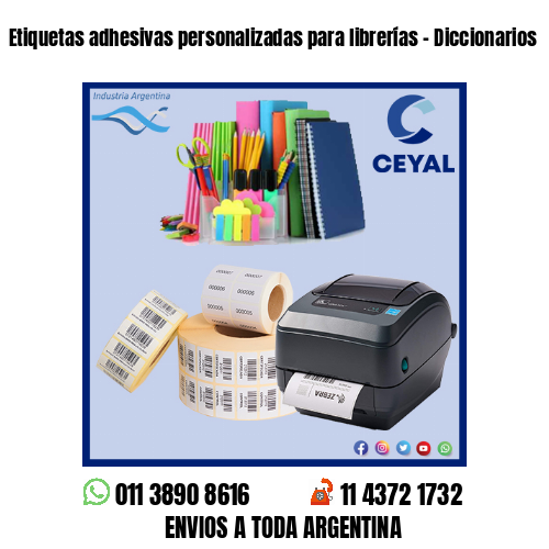 Etiquetas adhesivas personalizadas para librerías – Diccionarios