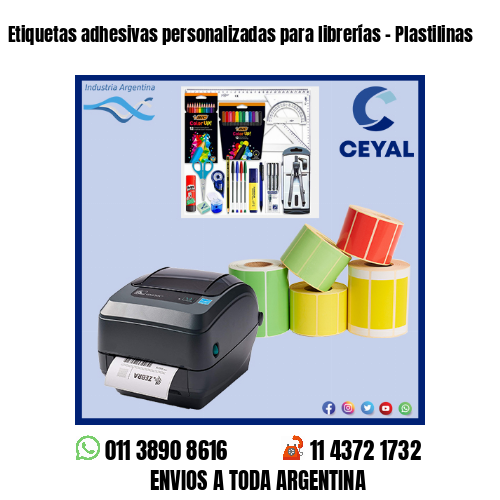 Etiquetas adhesivas personalizadas para librerías – Plastilinas