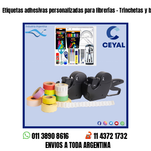 Etiquetas adhesivas personalizadas para librerías – Trinchetas y bisturís