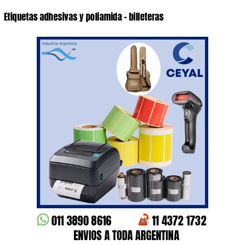 Etiquetas adhesivas y poliamida – billeteras