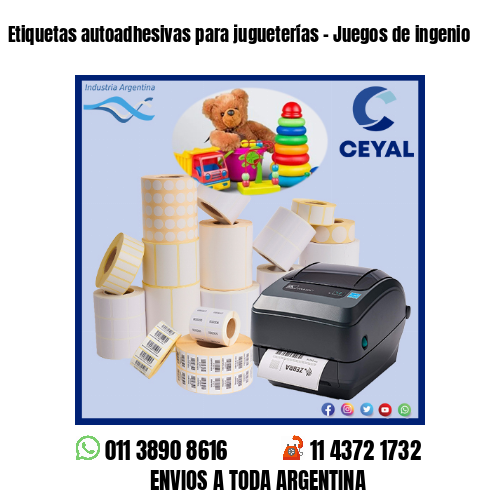 Etiquetas autoadhesivas para jugueterías – Juegos de ingenio