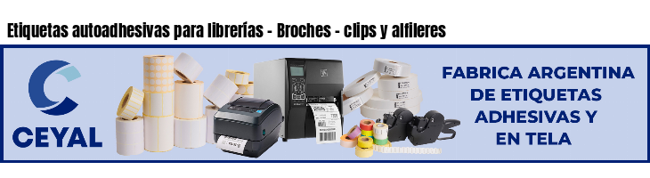 Etiquetas autoadhesivas para librerías - Broches - clips y alfileres