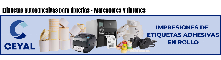 Etiquetas autoadhesivas para librerías - Marcadores y fibrones