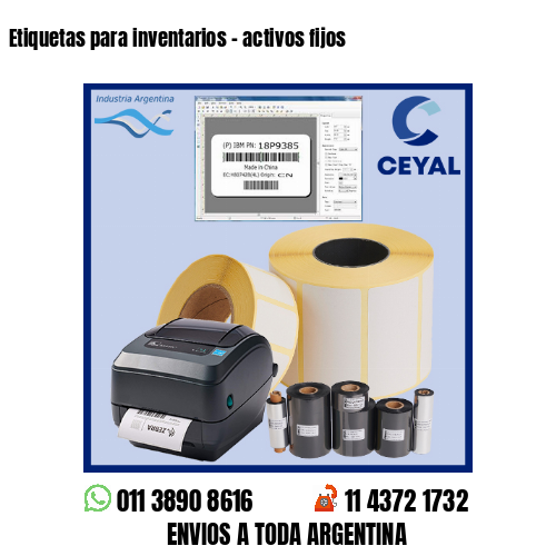 Etiquetas para inventarios – activos fijos