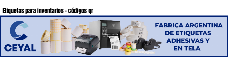 Etiquetas para inventarios - códigos qr