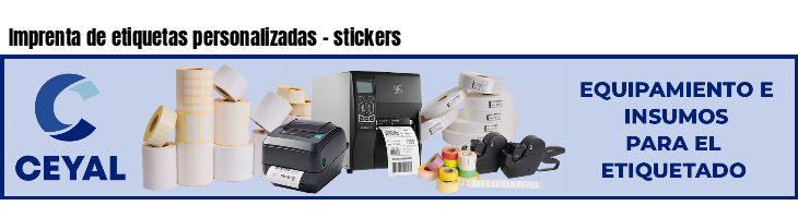 Imprenta de etiquetas personalizadas - stickers