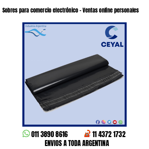 Sobres para comercio electrónico – Ventas online personales