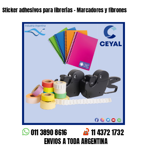 Sticker adhesivos para librerías – Marcadores y fibrones