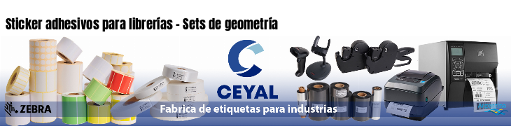 Sticker adhesivos para librerías - Sets de geometría