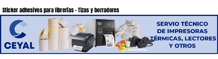 Sticker adhesivos para librerías - Tizas y borradores