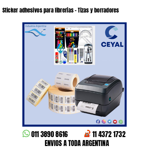 Sticker adhesivos para librerías – Tizas y borradores