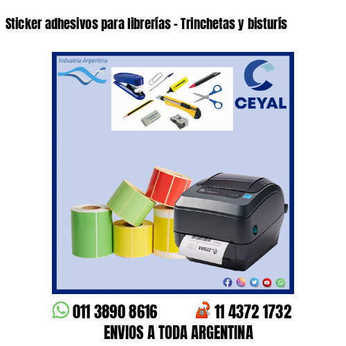 Sticker adhesivos para librerías – Trinchetas y bisturís