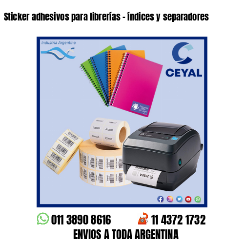 Sticker adhesivos para librerías – índices y separadores