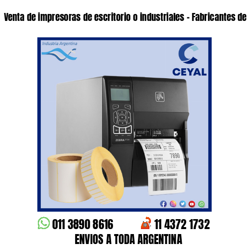 Venta de impresoras de escritorio o industriales – Fabricantes de indumentaria