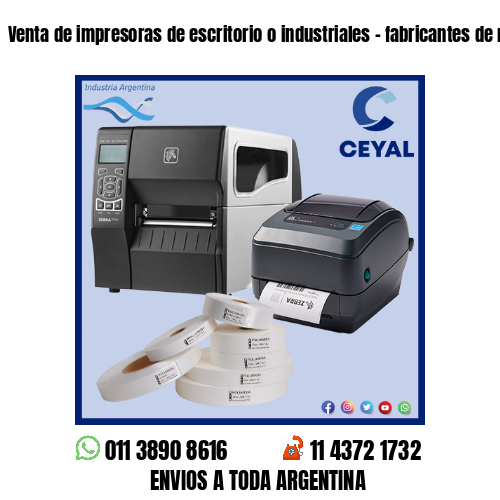 Venta de impresoras de escritorio o industriales – fabricantes de ropa