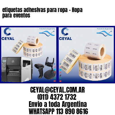 etiquetas adhesivas para ropa – Ropa para eventos