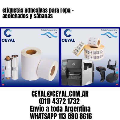etiquetas adhesivas para ropa – acolchados y sábanas
